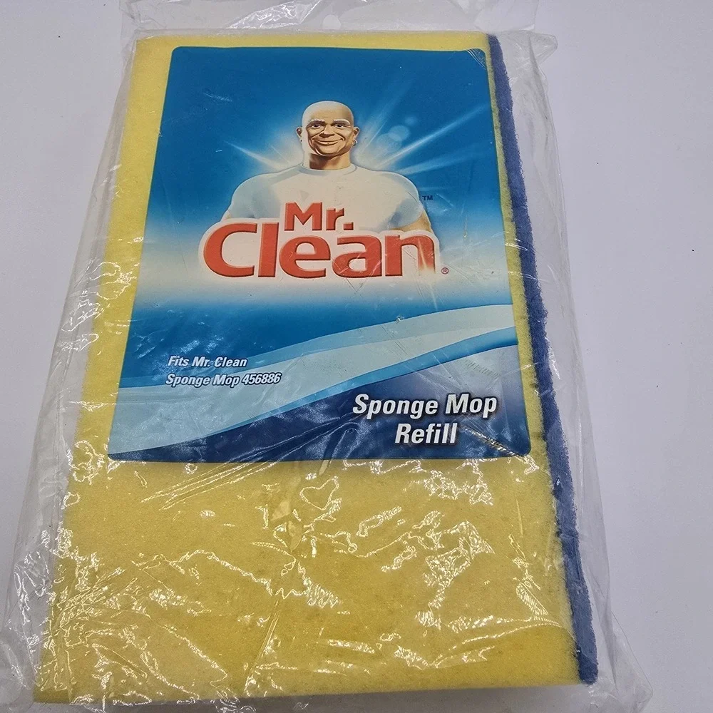 Mr. Clean Sponge Mop Refill 456886 Snap On Snap Off Yellow Replacement